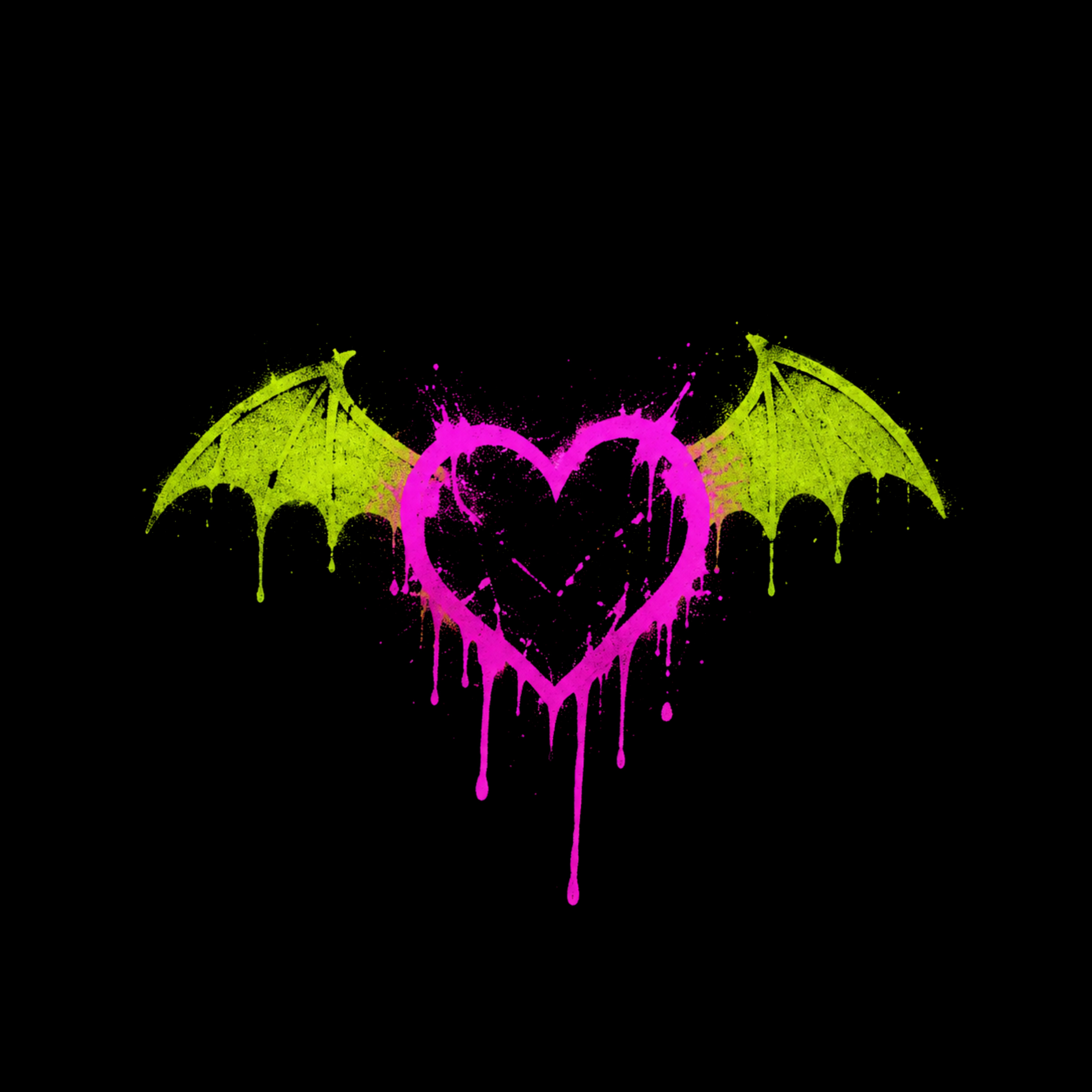 Neon Gargoyles Heart Wings