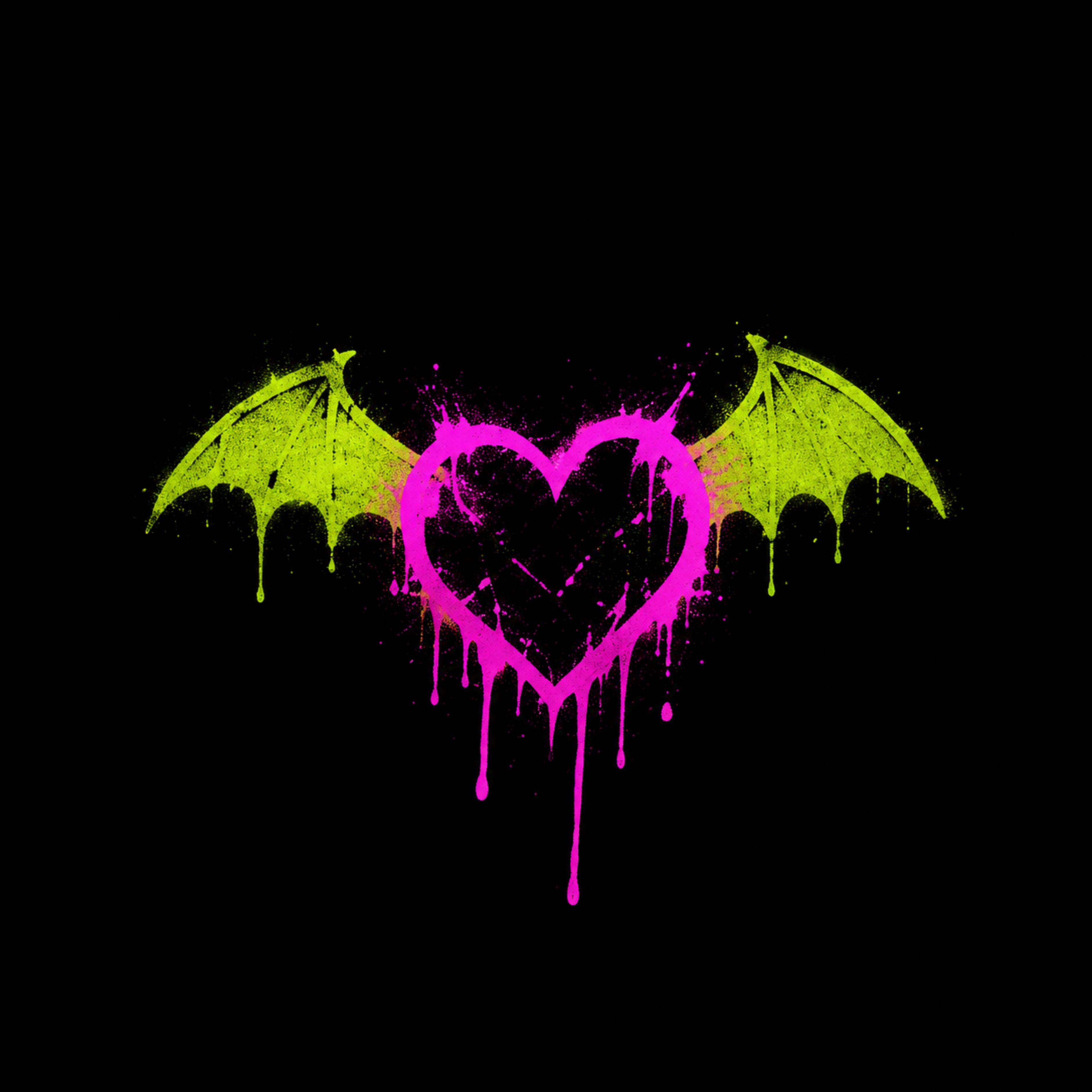 Neon Gargoyles Heart Wings